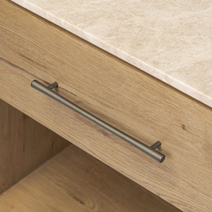 Raleigh Nightstand - Cappuccino Marble
