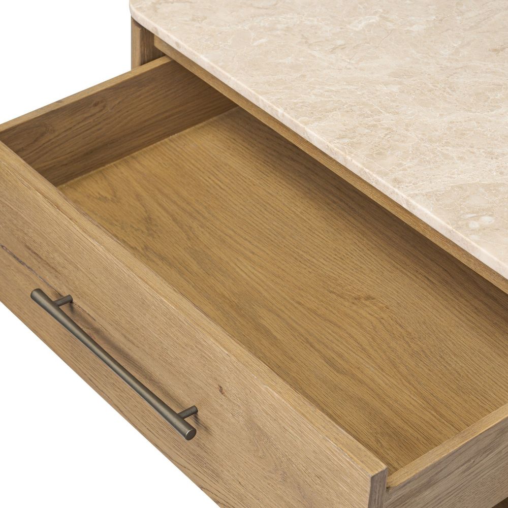 Raleigh Nightstand - Cappuccino Marble
