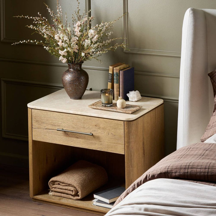 Nightstands Raleigh Nightstand - Cappuccino Marble