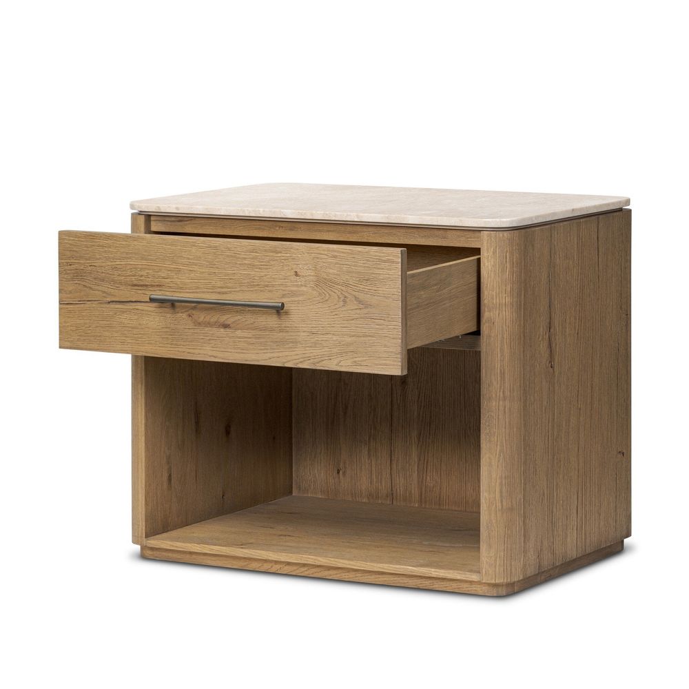 Raleigh Nightstand - Cappuccino Marble