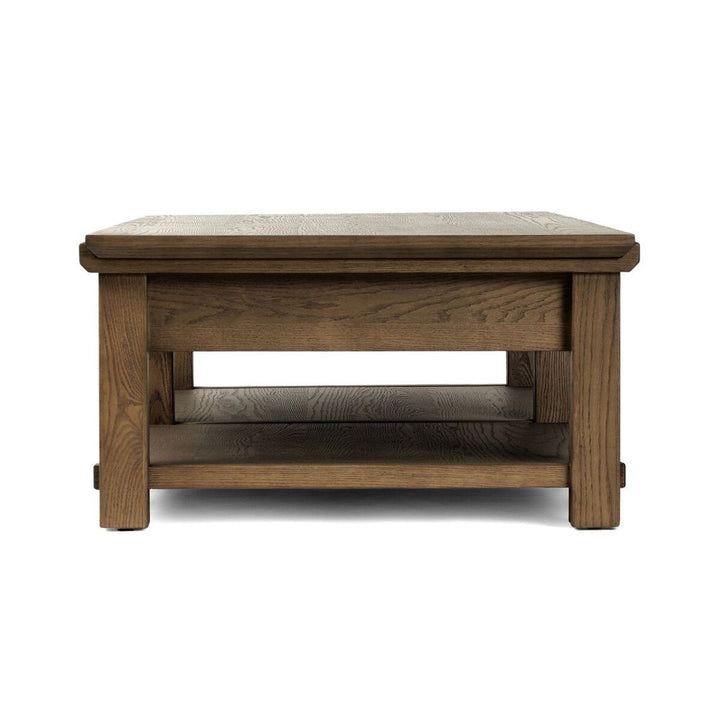 Gardendale Coffee Table: Tan Oak - Tan Oak Veneer - Black Iron