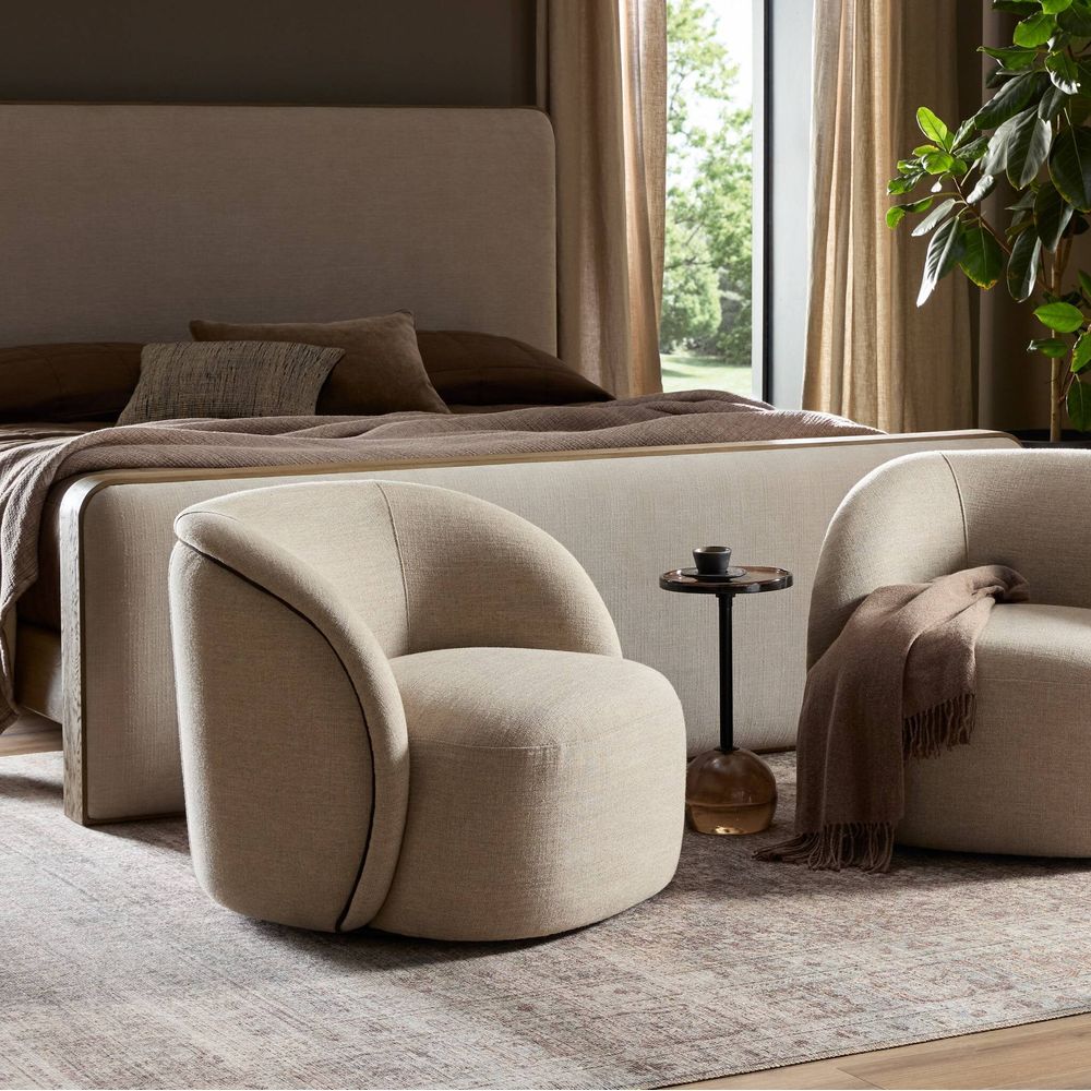 Lounge Chairs Laurrey Swivel Chair - Alcala Taupe