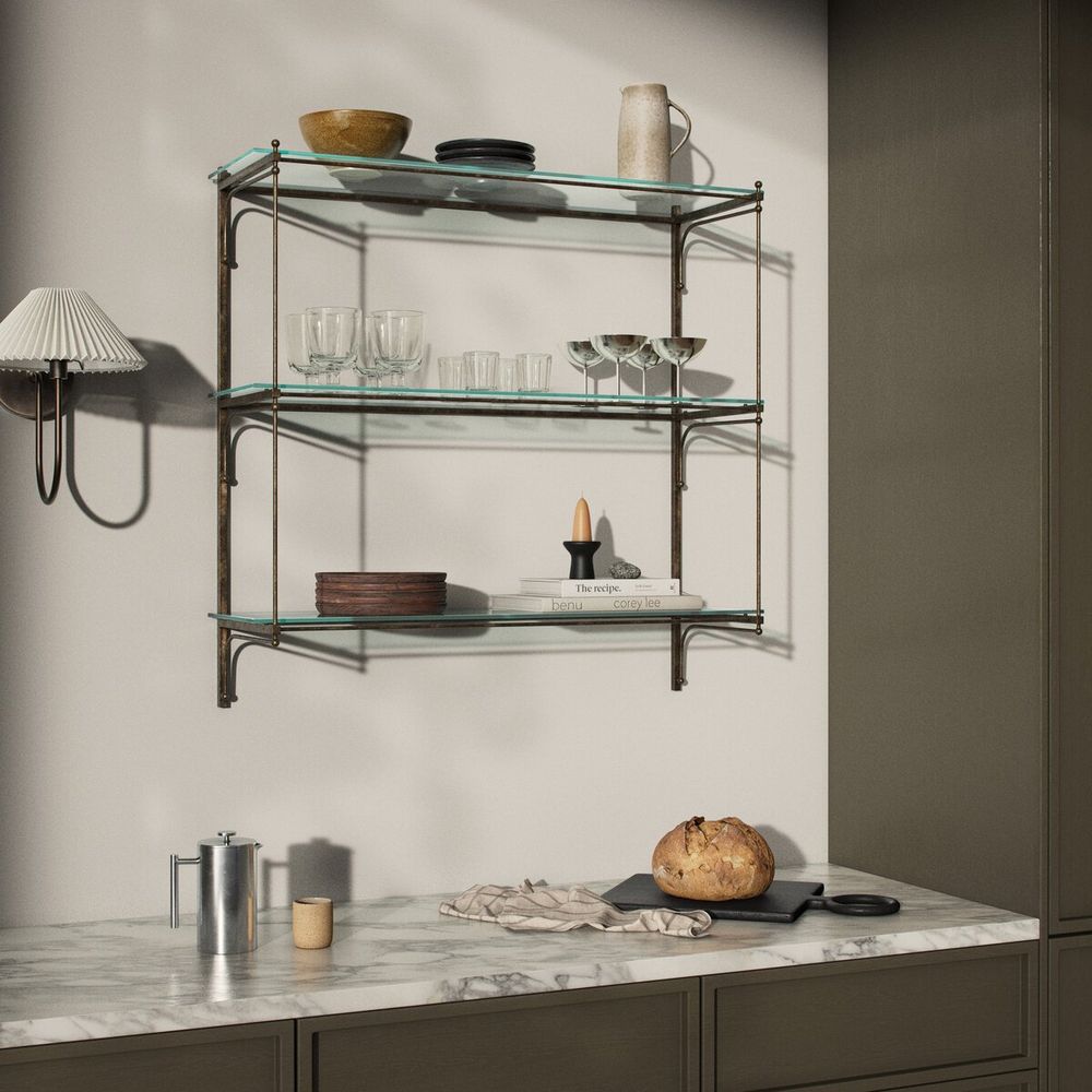 Romilly Shelves-Brushed Iron