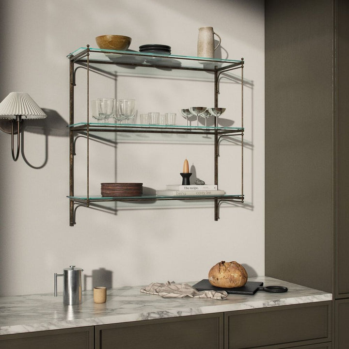 Romilly Shelves-Brushed Iron