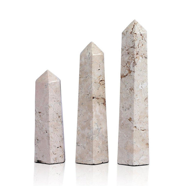 Travertine Obelisk Set