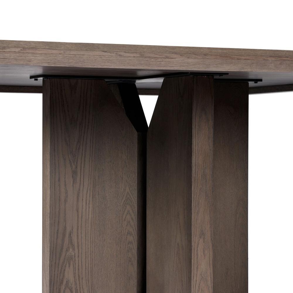Ernest Square Dining Table: Shale Grey Oak Veneer - Shale Grey Oak - Copper Patina