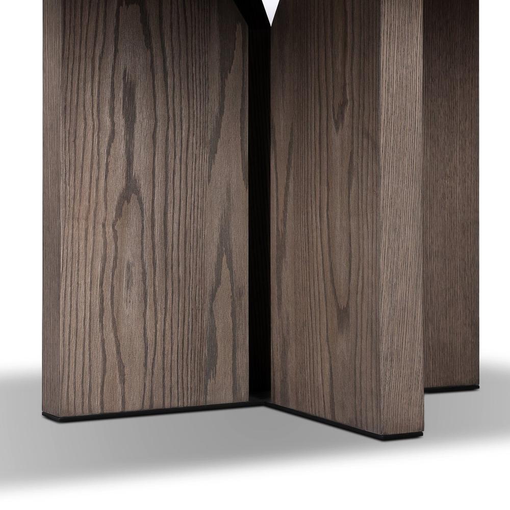 Ernest Square Dining Table: Shale Grey Oak Veneer - Shale Grey Oak - Copper Patina