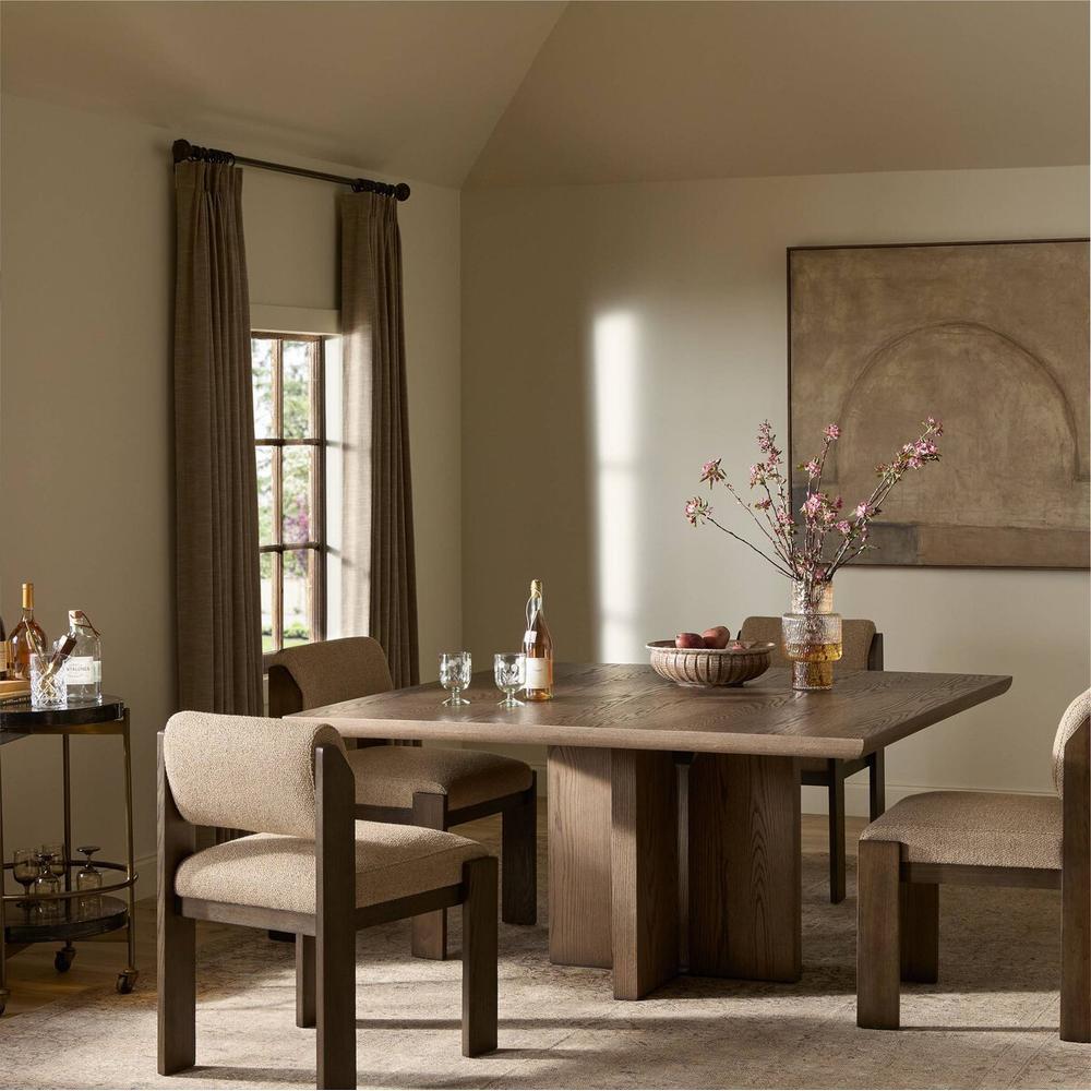 Dining Tables Ernest Square Dining Table: Shale Grey Oak Veneer - Shale Grey Oak - Copper Patina