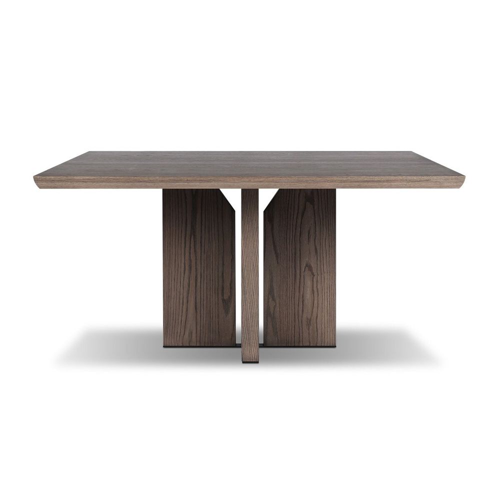 Dining Tables Ernest Square Dining Table: Shale Grey Oak Veneer - Shale Grey Oak - Copper Patina