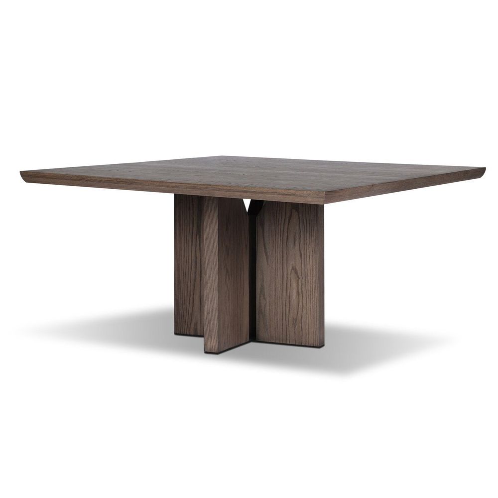 Dining Tables Ernest Square Dining Table: Shale Grey Oak Veneer - Shale Grey Oak - Copper Patina