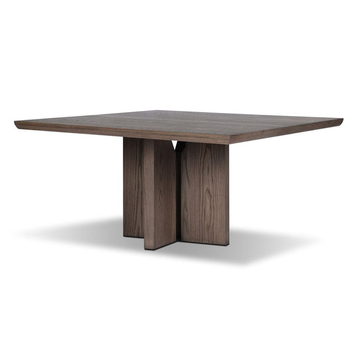 Dining Tables Ernest Square Dining Table: Shale Grey Oak Veneer - Shale Grey Oak - Copper Patina