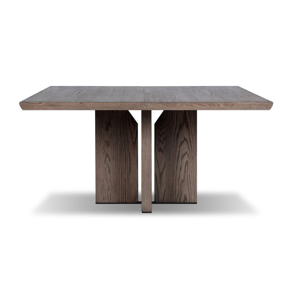 Dining Tables Ernest Square Dining Table: Shale Grey Oak Veneer - Shale Grey Oak - Copper Patina