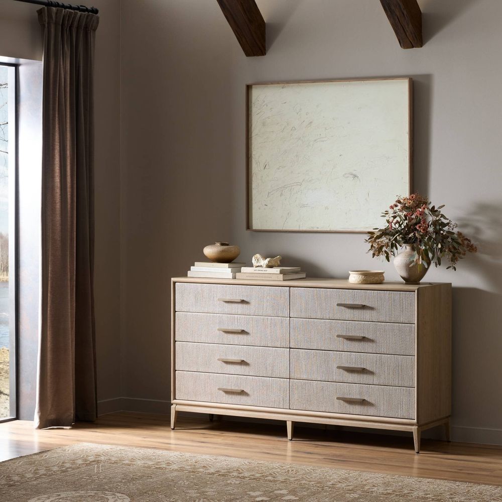 Dressers & Chests Rosenell 8 Drawer Dresser - Natural Paper Cord