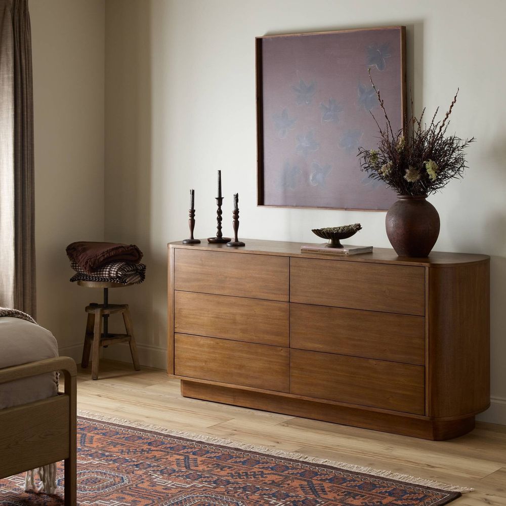 Dressers & Chests Paden 6 Drawer Dresser - Seasoned Brown Acacia