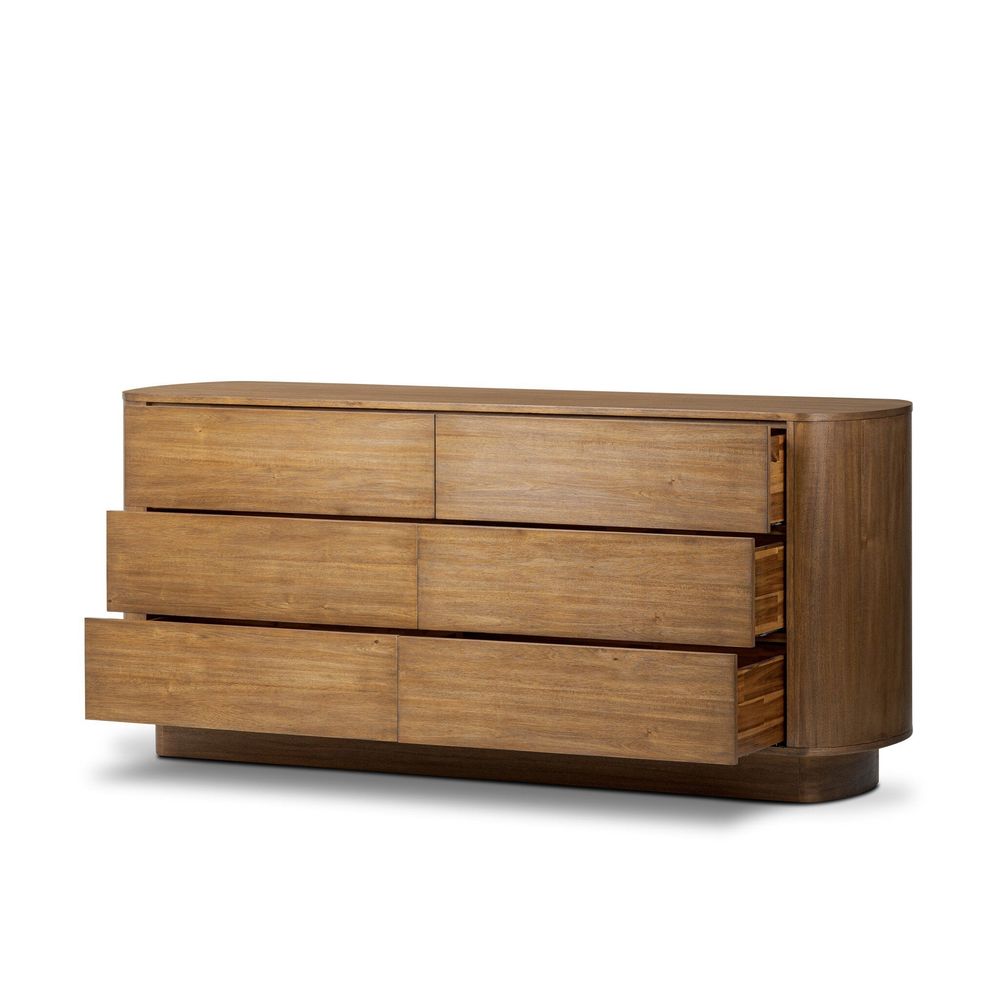 Paden 6 Drawer Dresser - Seasoned Brown Acacia