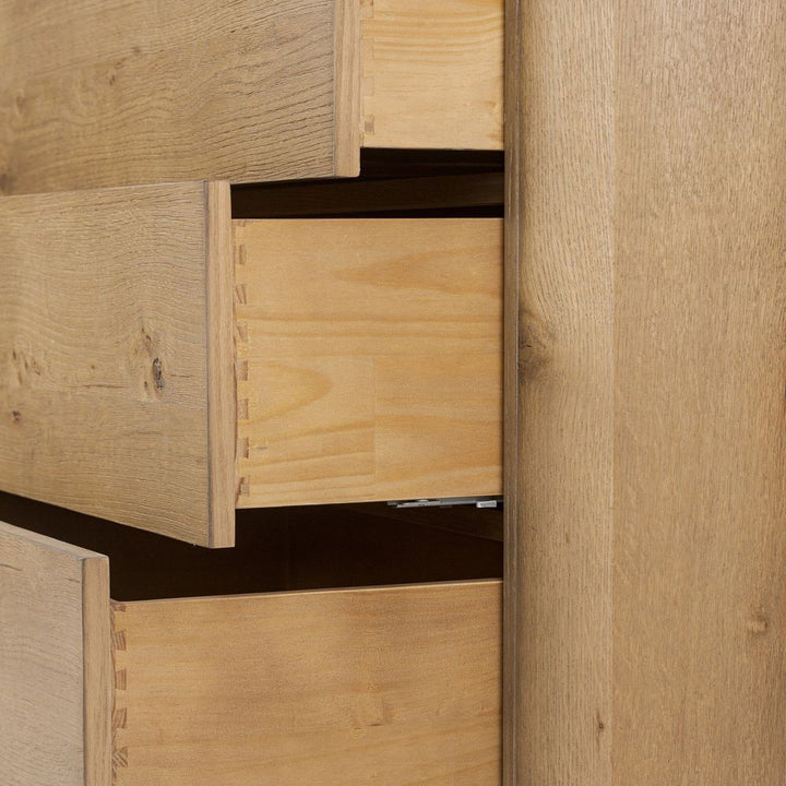 Paden 6 Drawer Dresser - Worn Oak Veneer