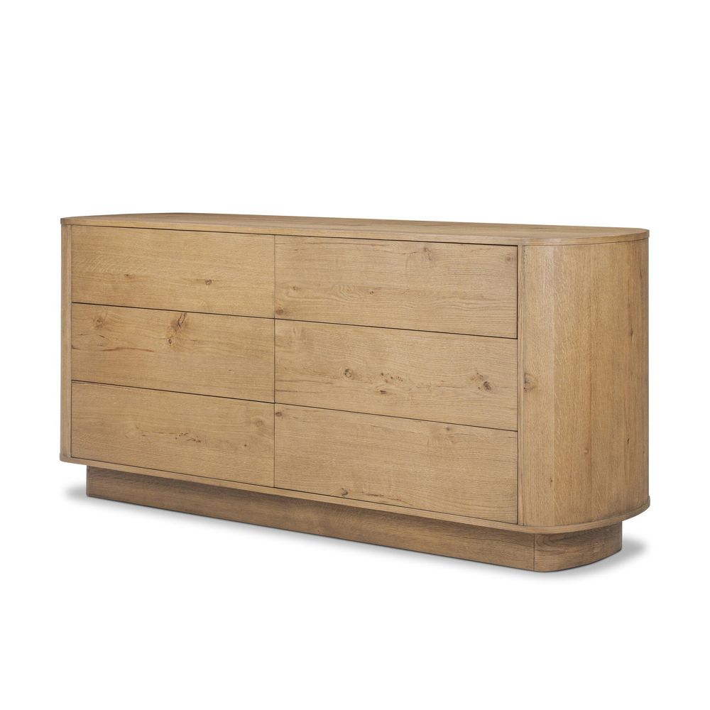 Dressers & Chests Paden 6 Drawer Dresser - Worn Oak Veneer