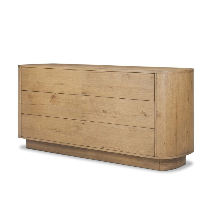 Dressers & Chests Paden 6 Drawer Dresser - Worn Oak Veneer