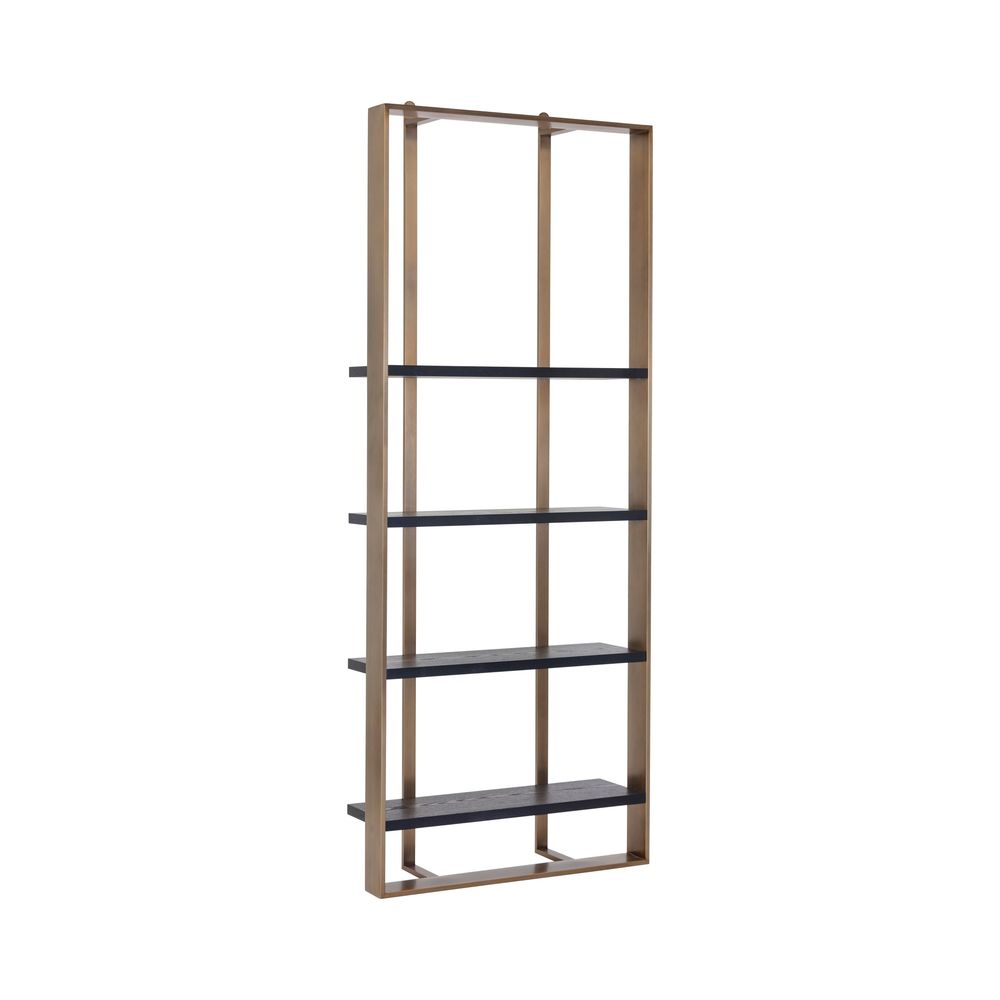 Bookcases & Etageres Dalton Bookcase - Antique Brass - Black