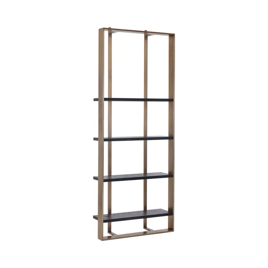 Bookcases & Etageres Dalton Bookcase - Antique Brass - Black