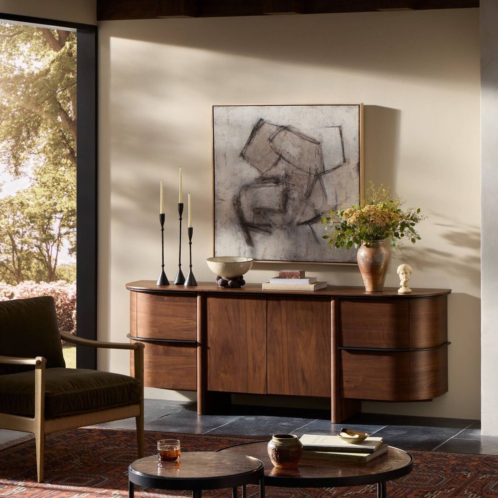 Theo Sideboard-Dark Brown Walnut Veneer