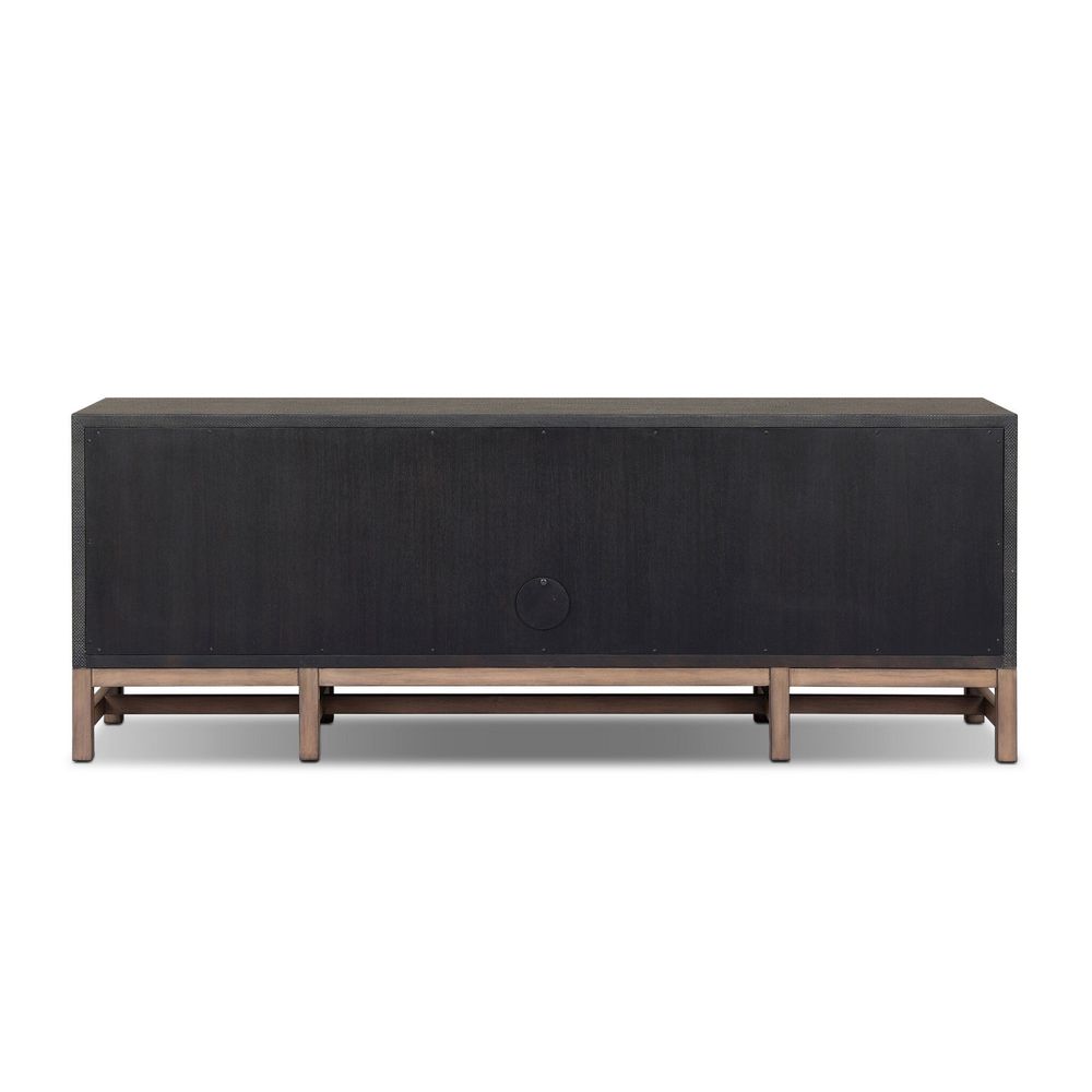 Fiona Media Console - Black Raffia
