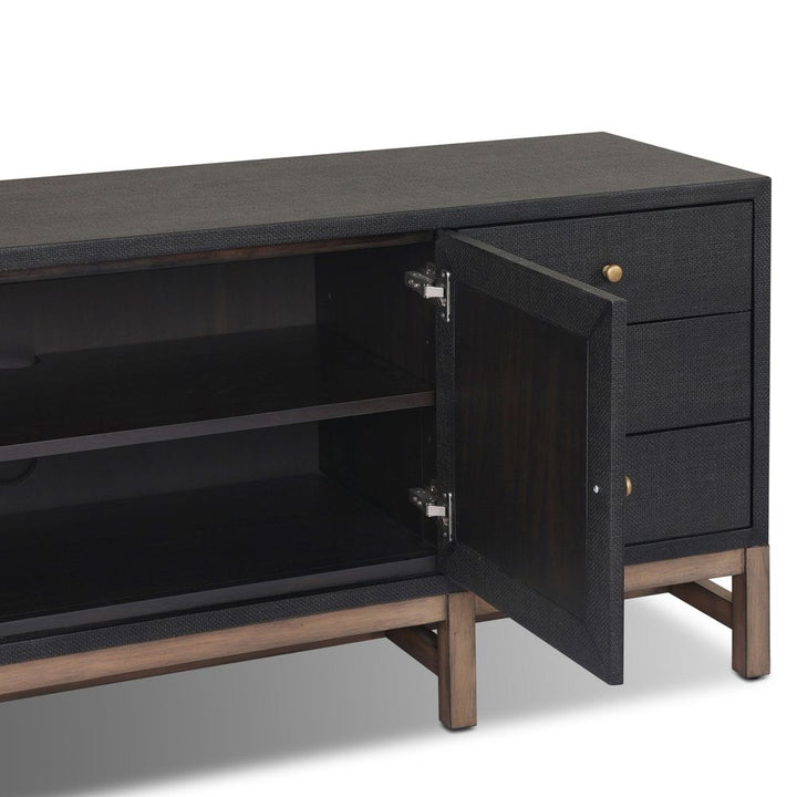 Fiona Media Console - Black Raffia