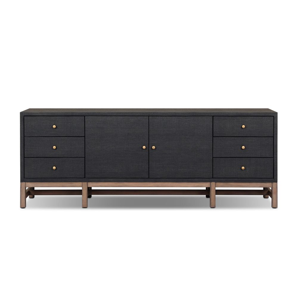 TV Stands & Media Consoles Fiona Media Console - Black Raffia