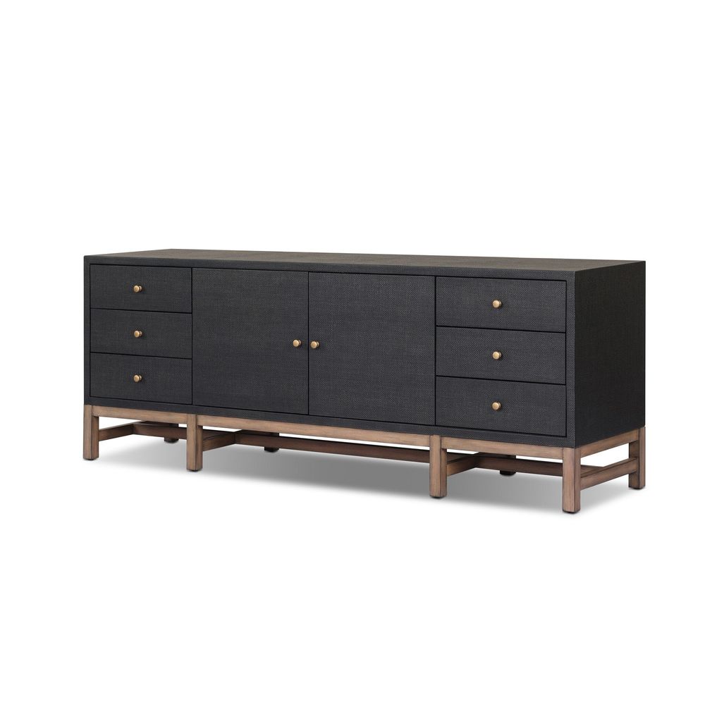 TV Stands & Media Consoles Fiona Media Console - Black Raffia