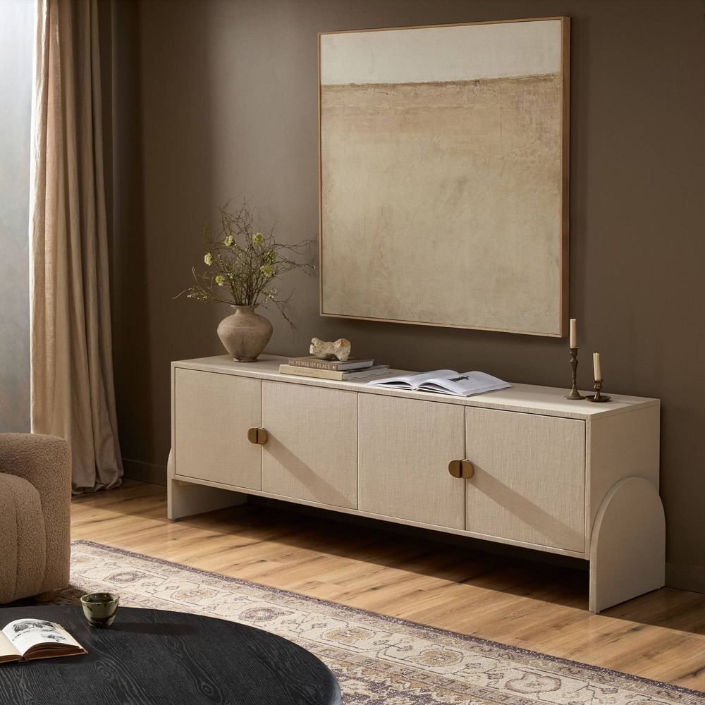 TV Stands & Media Consoles Cressida Media Console - Ivory Painted Linen