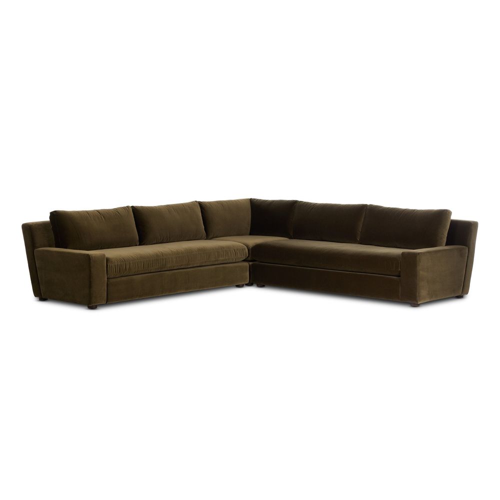 Sectionals Yelena 3-Piece Sectional - Surrey Olive