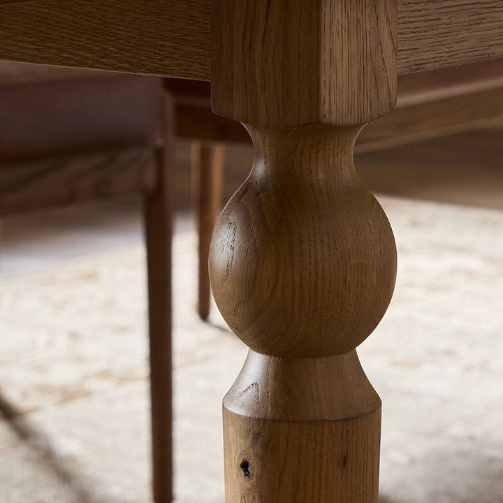 Blinn Oval Leaf Extension Dining Table - Worn Oak Veneer