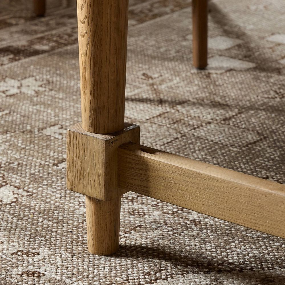 Blinn Oval Leaf Extension Dining Table - Worn Oak Veneer