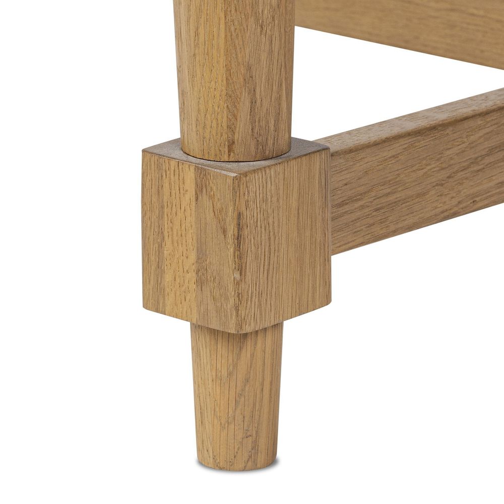 Blinn Oval Leaf Extension Dining Table - Worn Oak Veneer