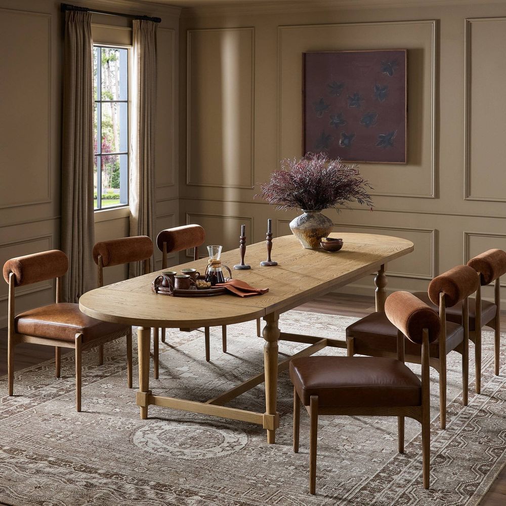 Dining Tables Blinn Oval Leaf Extension Dining Table - Worn Oak Veneer