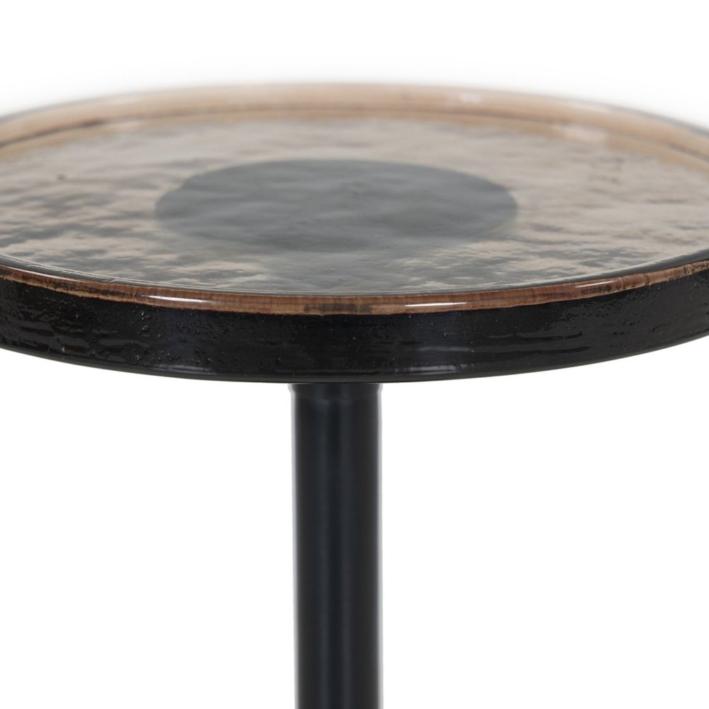 Side Tables Viola Accent Table - Smoked Brown Cast Glass