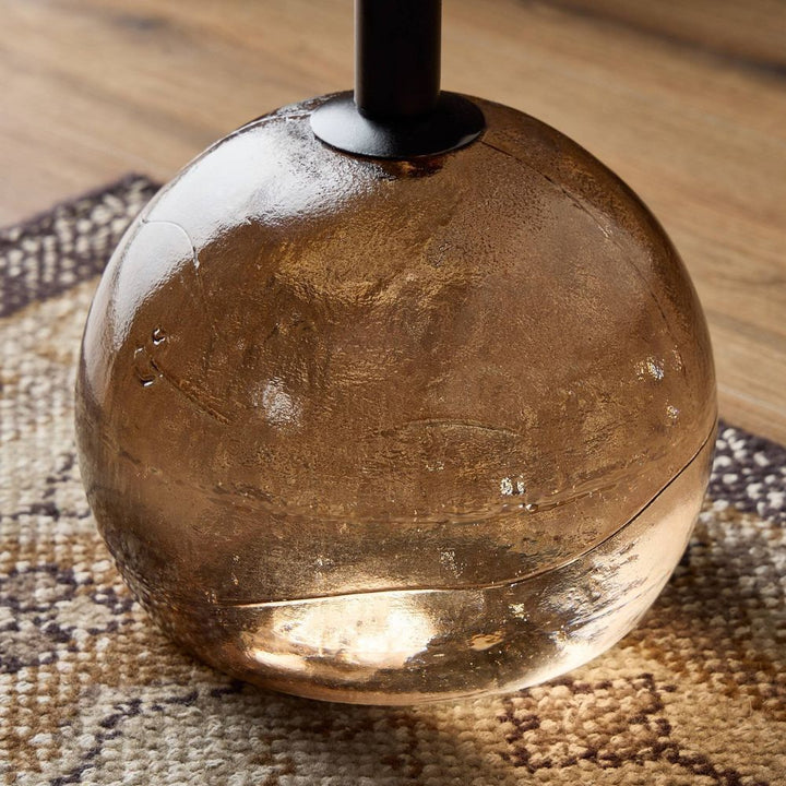 Viola Accent Table - Smoked Brown Cast Glass