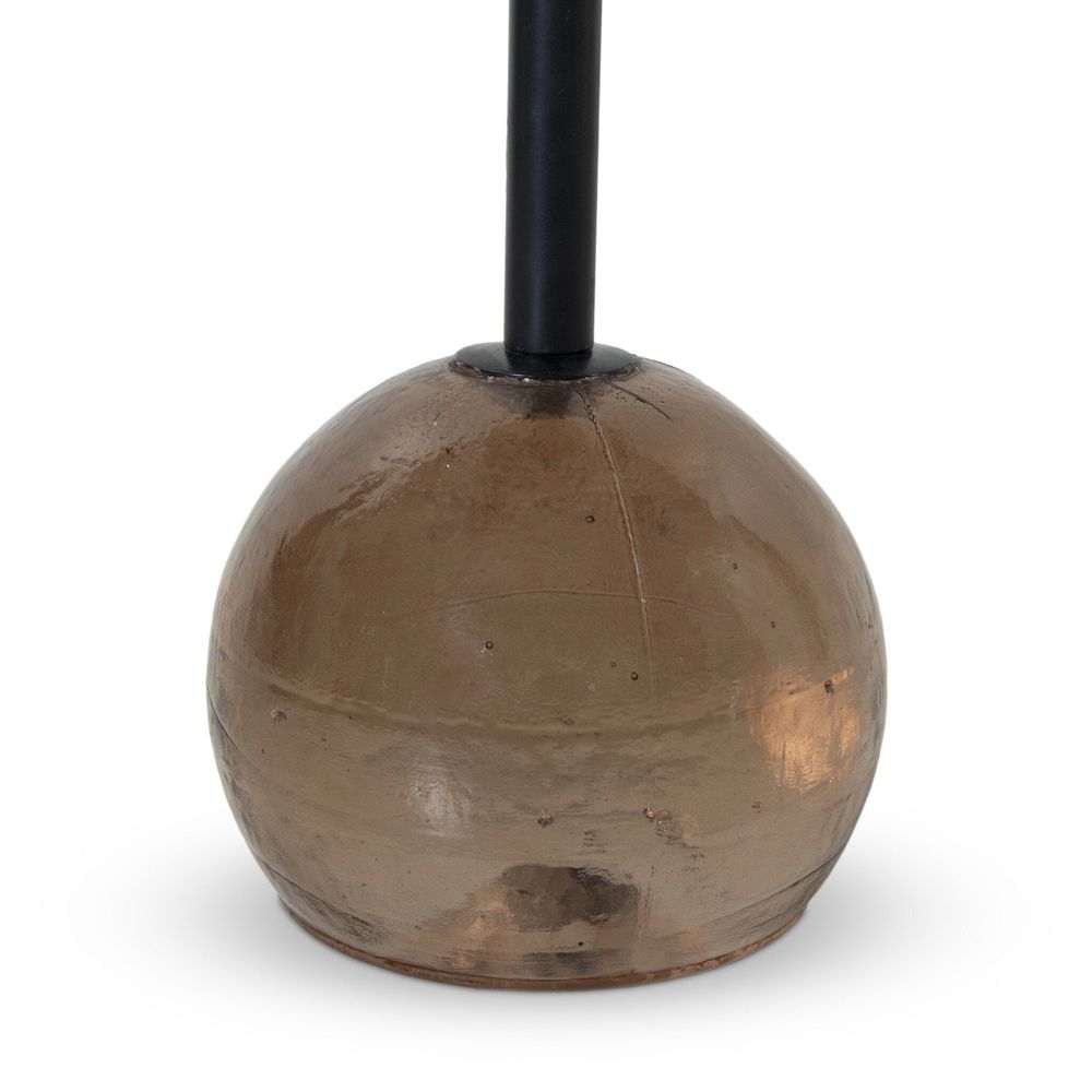 Viola Accent Table - Smoked Brown Cast Glass