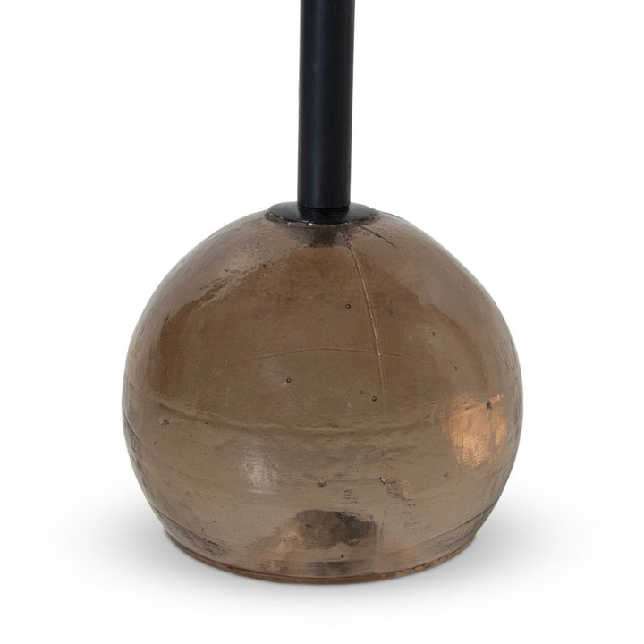 Viola Accent Table - Smoked Brown Cast Glass