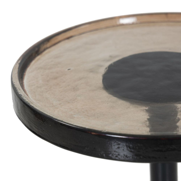 Viola Accent Table - Smoked Brown Cast Glass