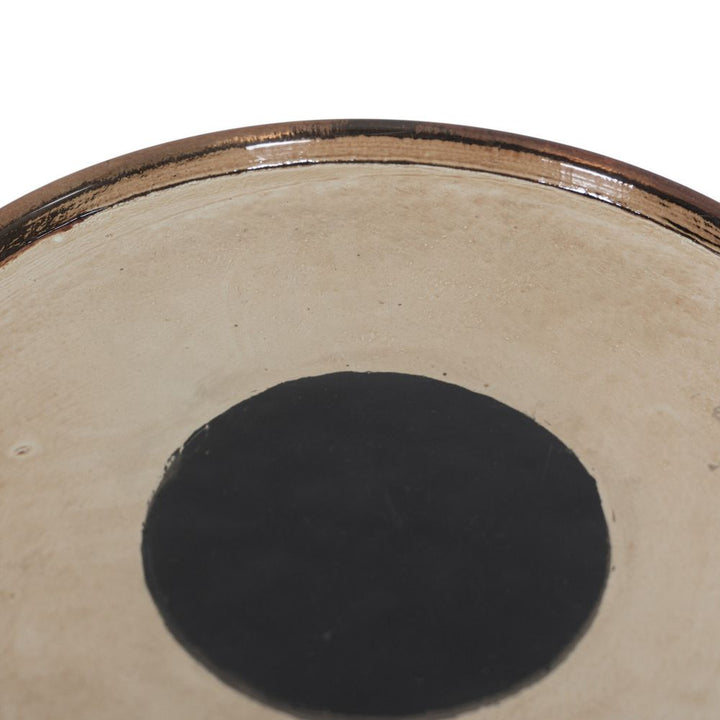 Viola Accent Table - Smoked Brown Cast Glass