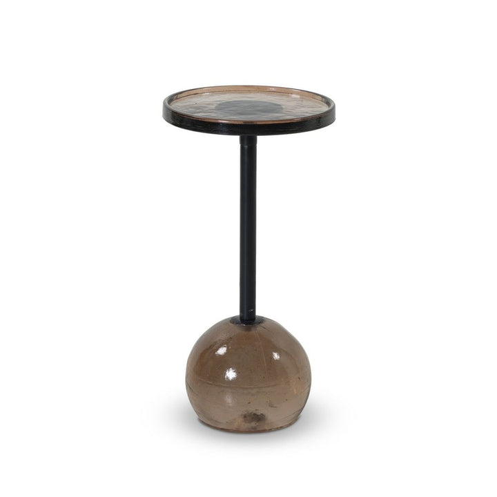 Side Tables Viola Accent Table - Smoked Brown Cast Glass