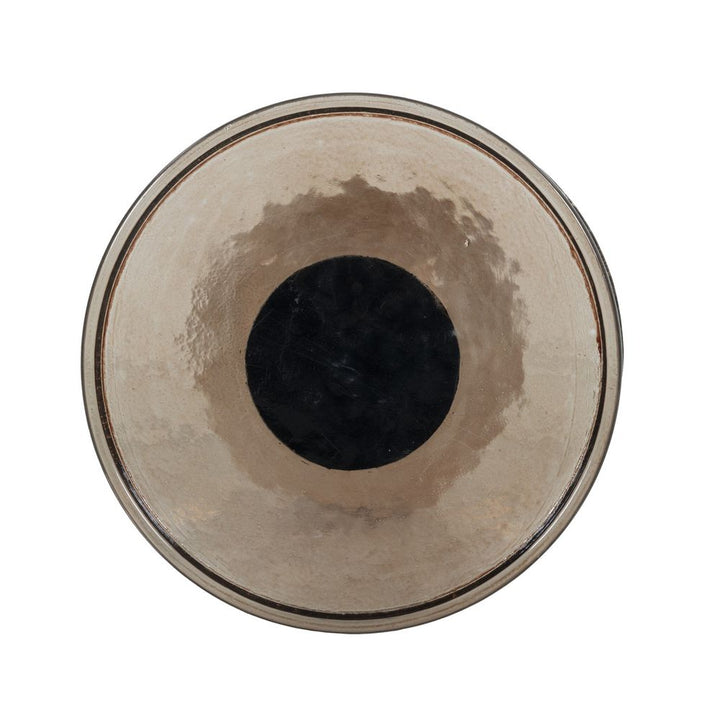 Viola Accent Table - Smoked Brown Cast Glass