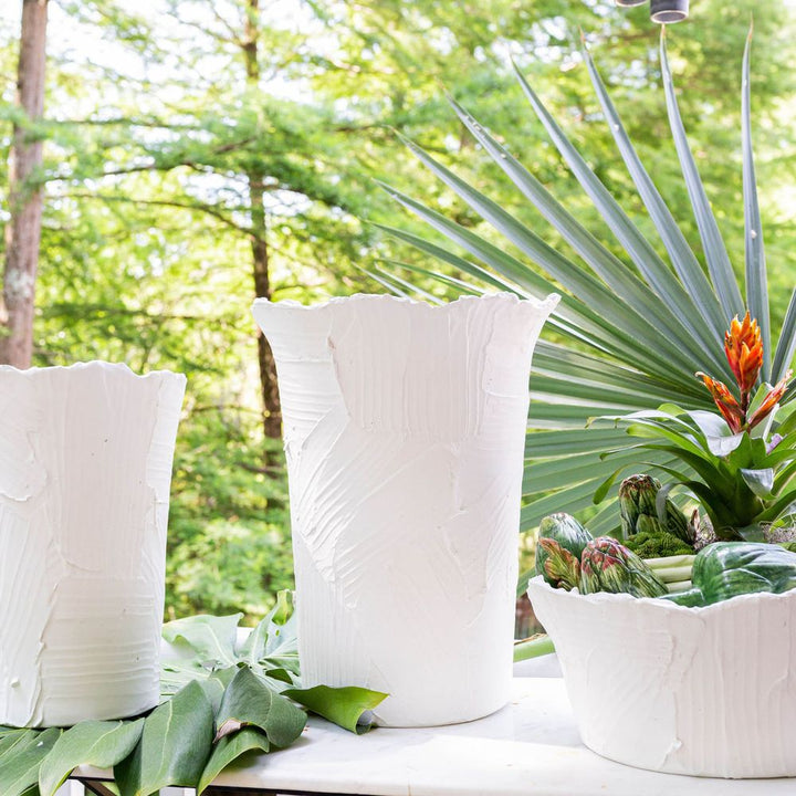 Vases Textured Vase, Large, Matte White