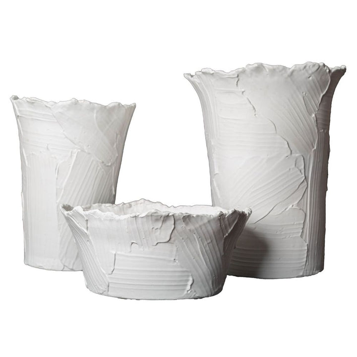 Vases Textured Vase, Medium, Matte White