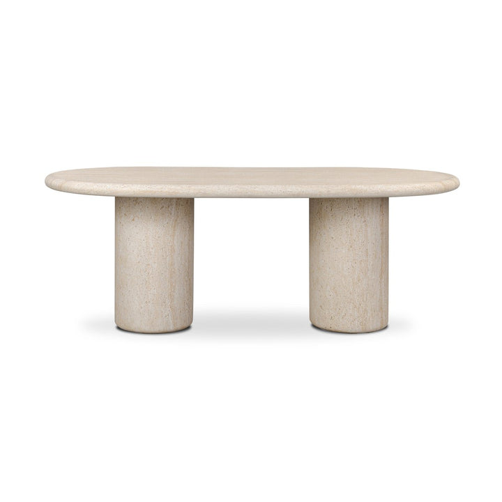 Poole Outdoor Dining Table 78" Oval - Textured Sand Concrete