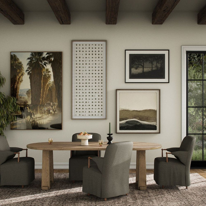 Wall Art Luminous Serenity Set by Multi-Artist - Rustic Walnut Frame