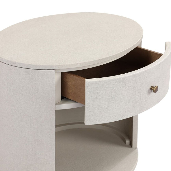 Amelia Oval One Drawer Nightstand