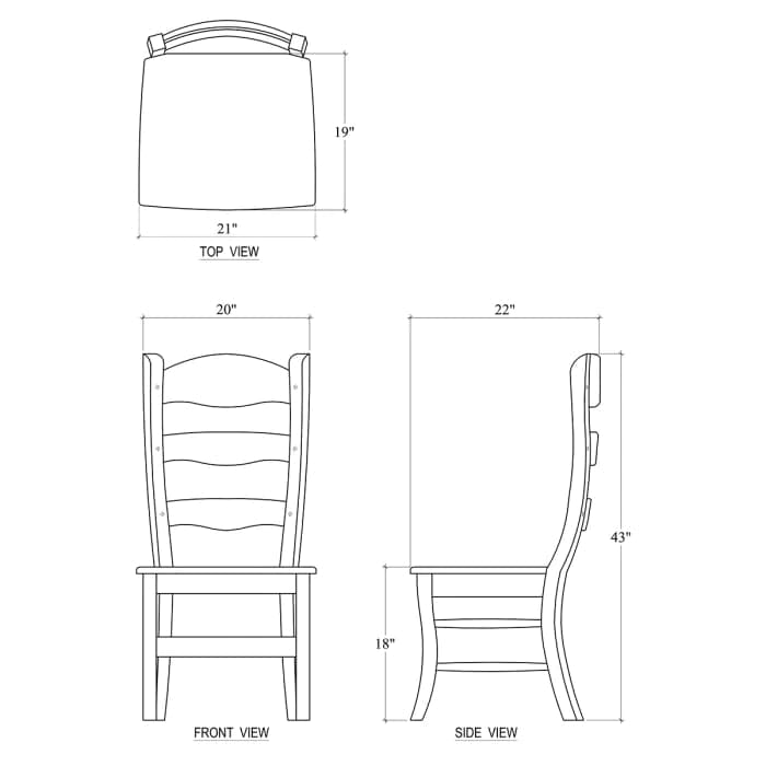 Peg & Dowel Ladder Back w/ Wood Seat-Bramble-BRAM-25652STW-Dining ChairsStraw Wash-7-France and Son