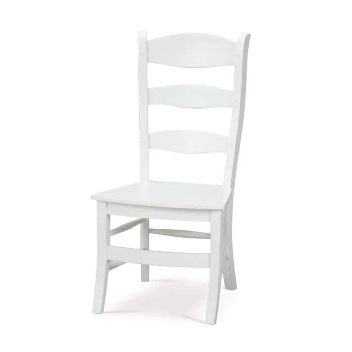 Peg & Dowel Ladder Back w/ Wood Seat-Bramble-BRAM-25652HRW-LDT-Dining ChairsArchitectural White-8-France and Son